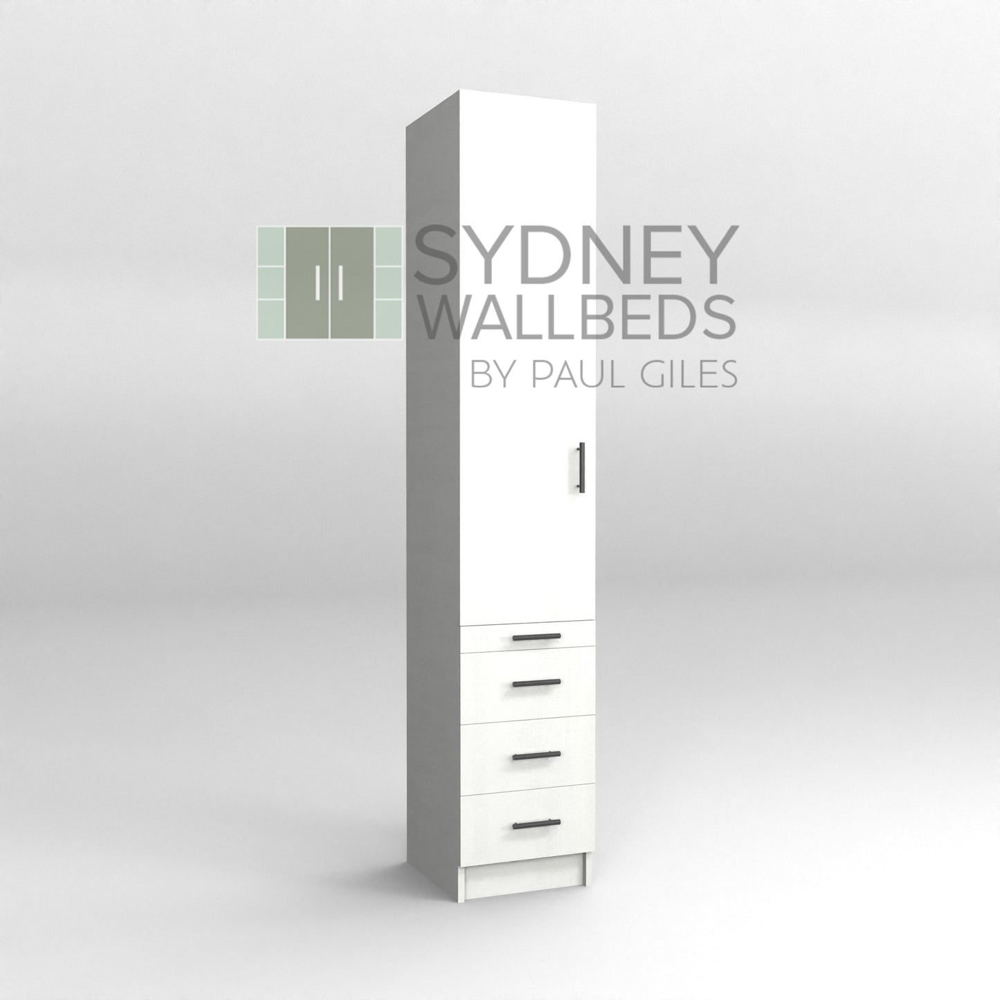 PULL-OUT HANGING CABINETS 470mm - Alpha WallBed - (Premium Colour Range)