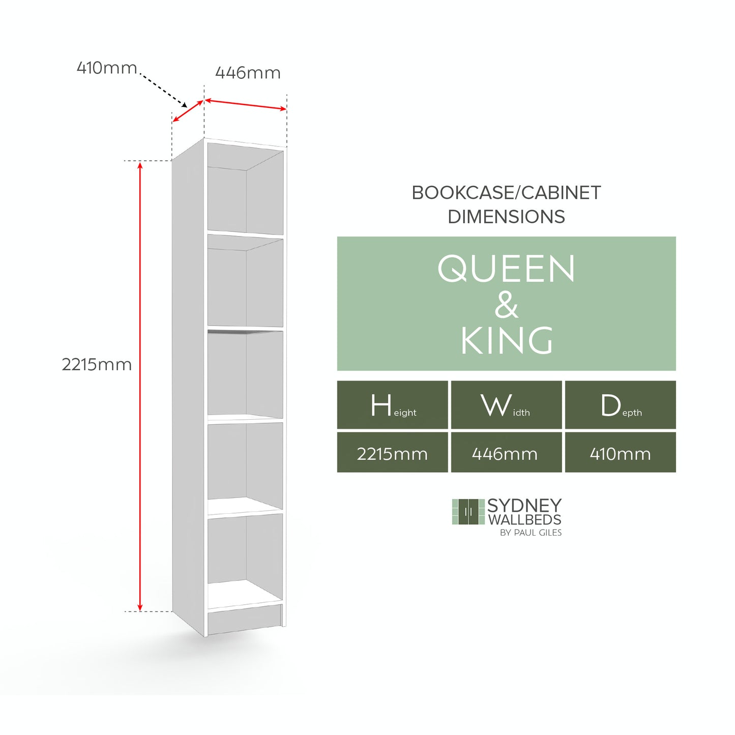 FILE DRAWER CONVERSION - Alpha WallBed - (Premium Colour Range)