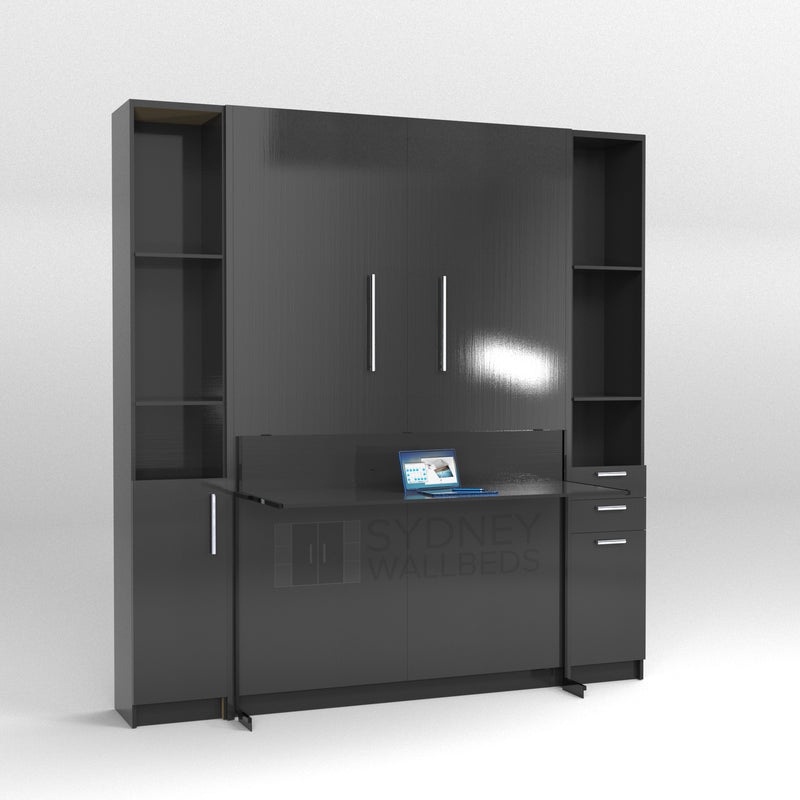 Wall beds with a desk