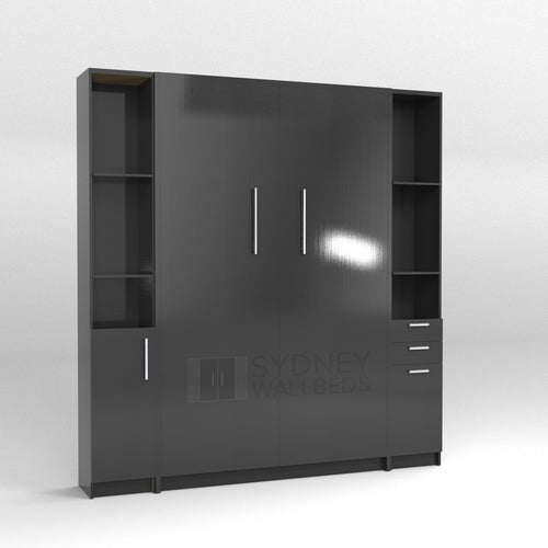 Alpha Wallbed Vertical Queen, closed