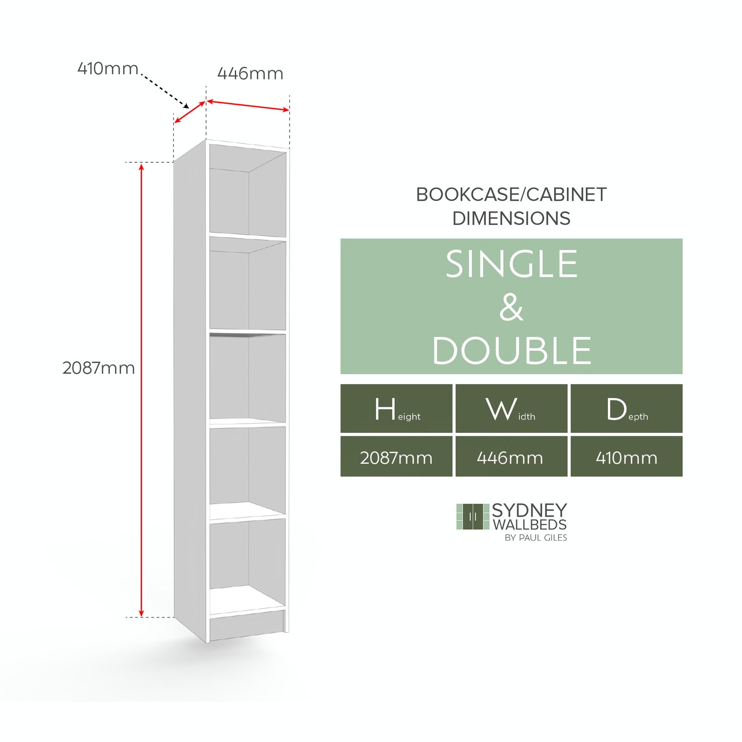 FILE DRAWER CONVERSION - Alpha WallBed - (Modern Colour Range)